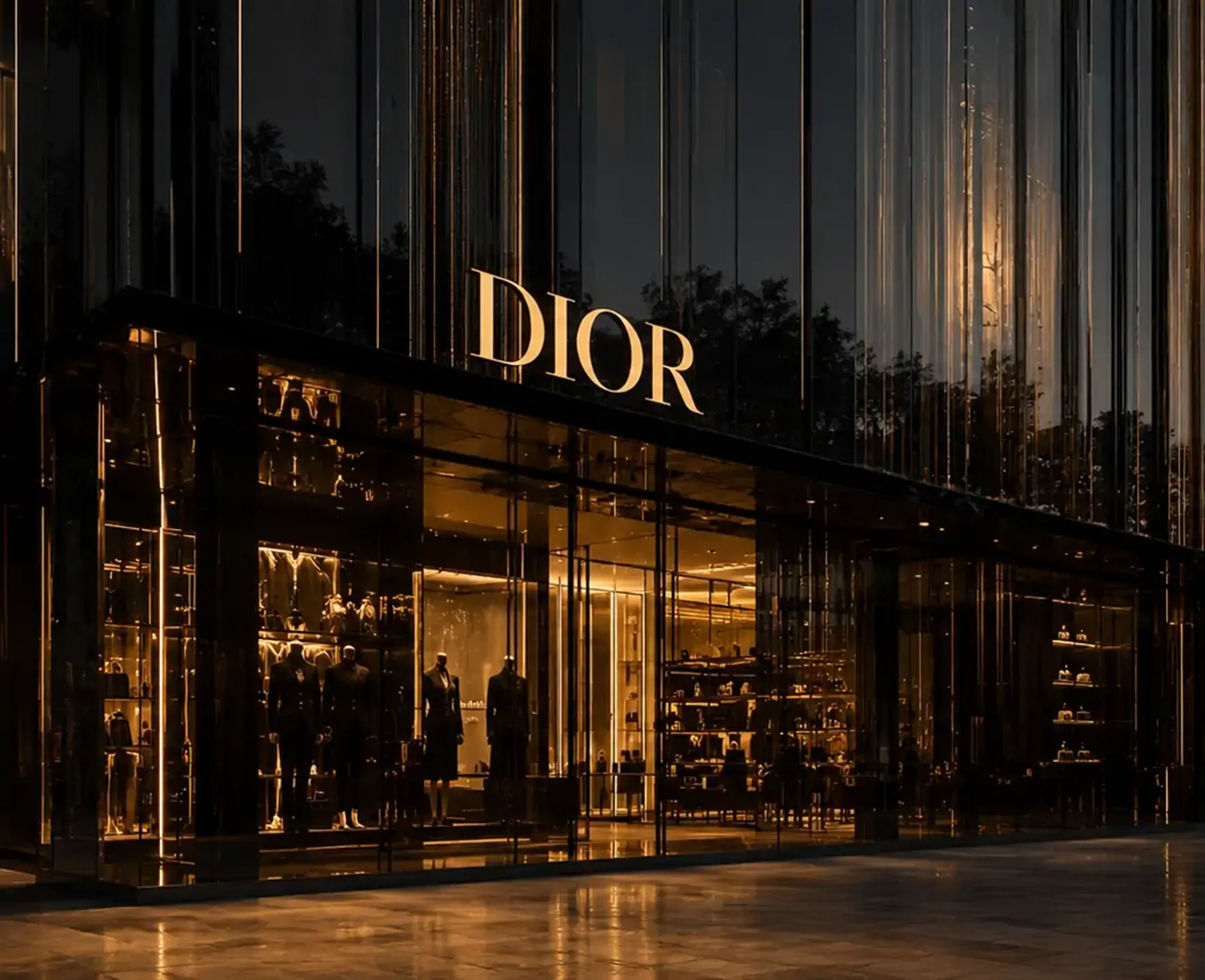 Dior luxury artistic signage
