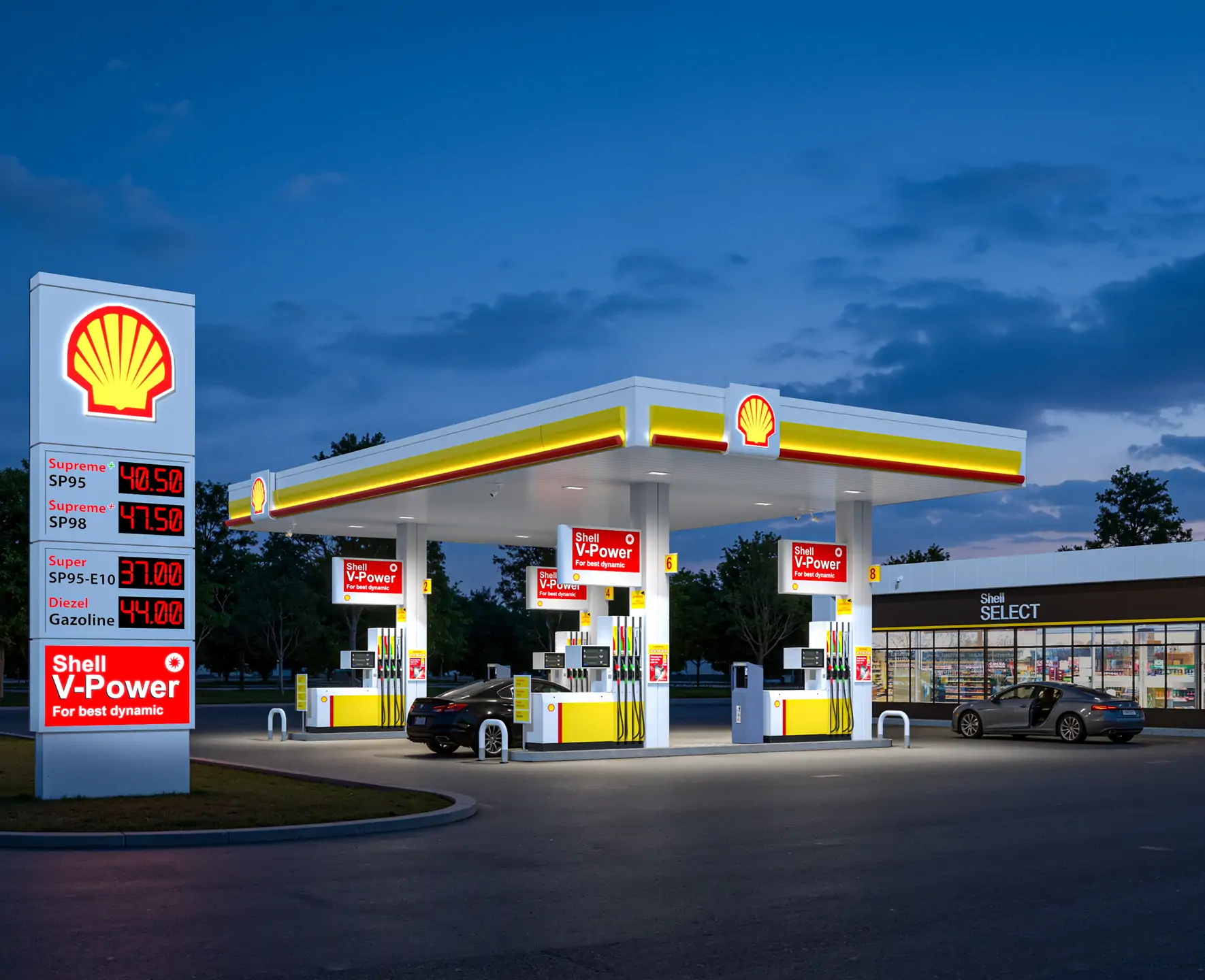 Shell petrol station